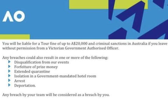 星空体育平台-澳网出台史上最严防疫隔离政策：团队犯错球员承担